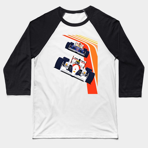 Vintage Formula Race Cars Baseball T-Shirt by RaceCarsDriving